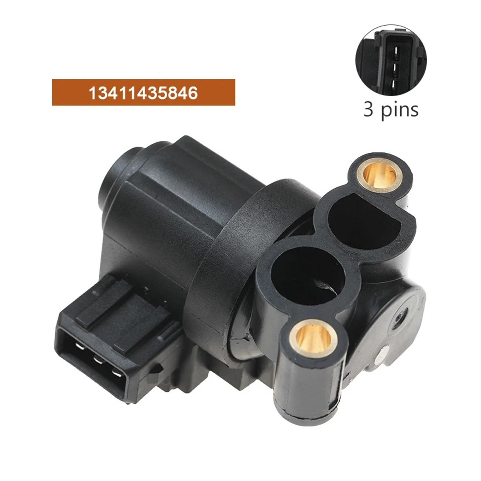NEGRO Valvola di controllo dell'aria al minimo, adatta for E46 316i 318 I Is Ti 318i 318is 318ti Z3 1.6L 1.8L 1.9L E34 13411435846 0280140561 0280140575 Solenoide di controllo del minimo dell'auto