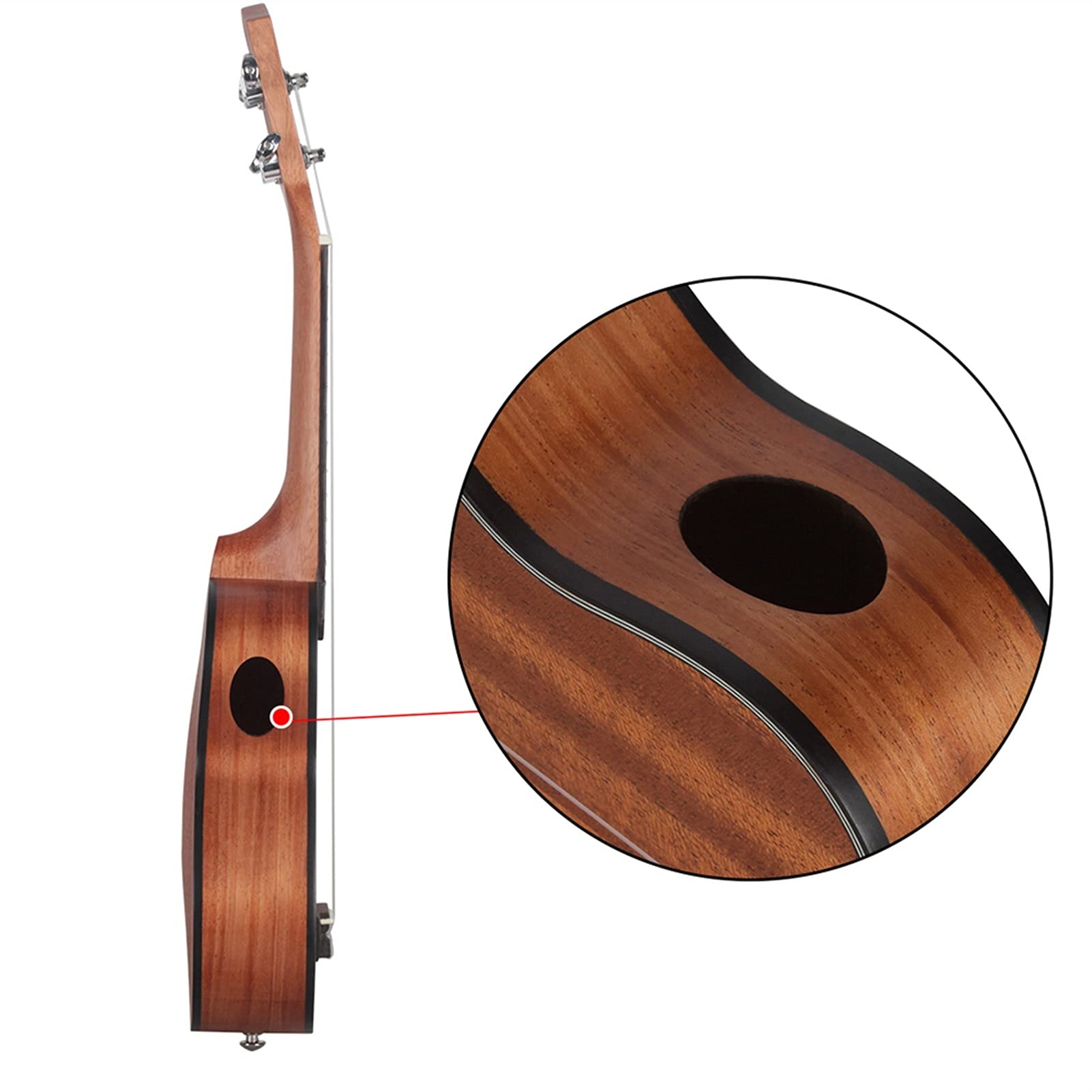 21 Pollici Ukulele Mahogany Soprano Ukulele Musica Gift Strumento 4 Corde Chitarra Hawaiana con Set Completo di Accessori Ukuleles Ukelele Starter Kit