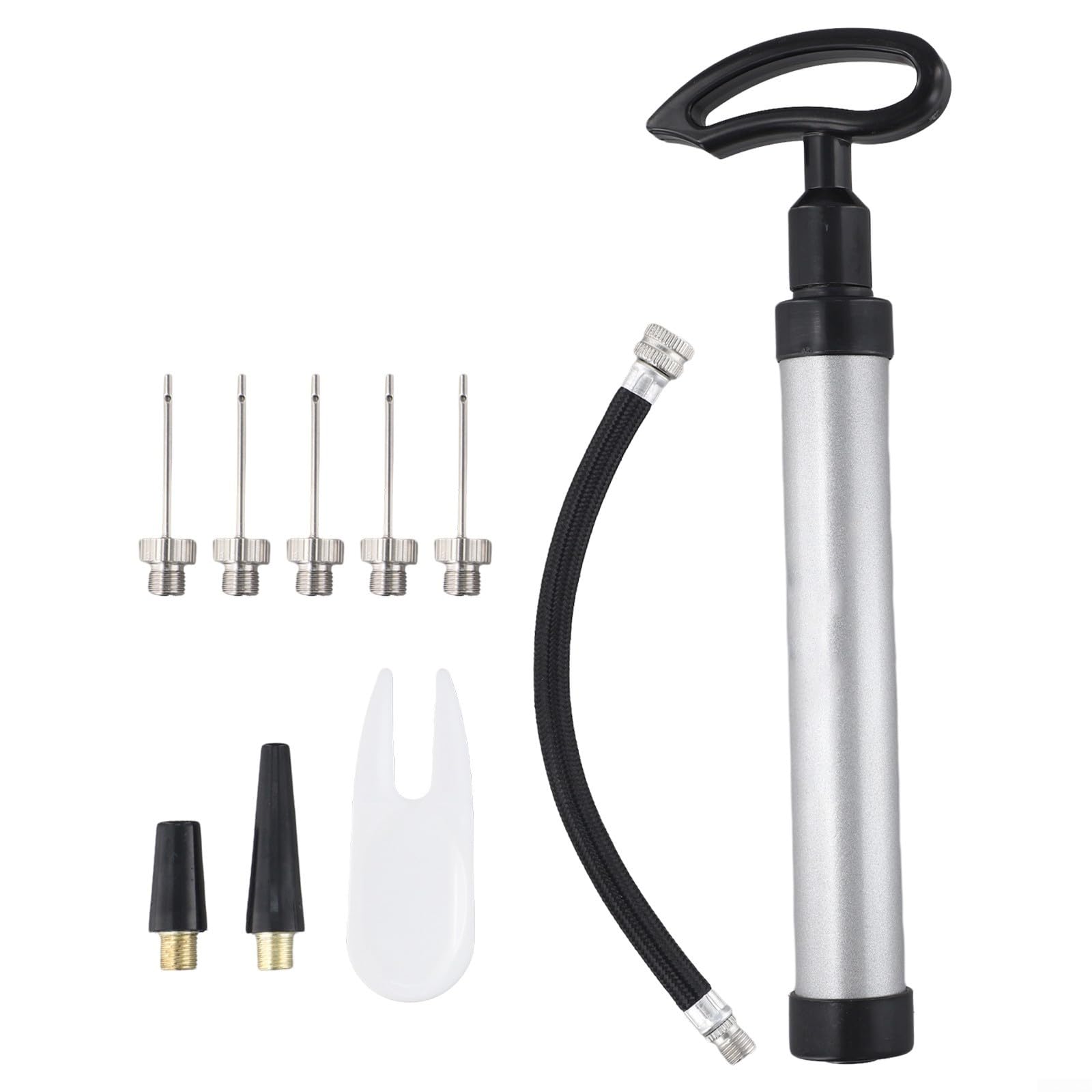 Aluminum Pump with Soft Grip Handle Aluminum Pump with Soft(Silver)
