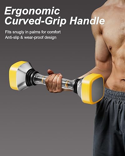 Miniatura 4 de Juego de mancuernas ajustables de 22 a 66 libras, peso agitado para entrenamiento de cuerpo completo, equipo de gimnasio en casa para hombres y