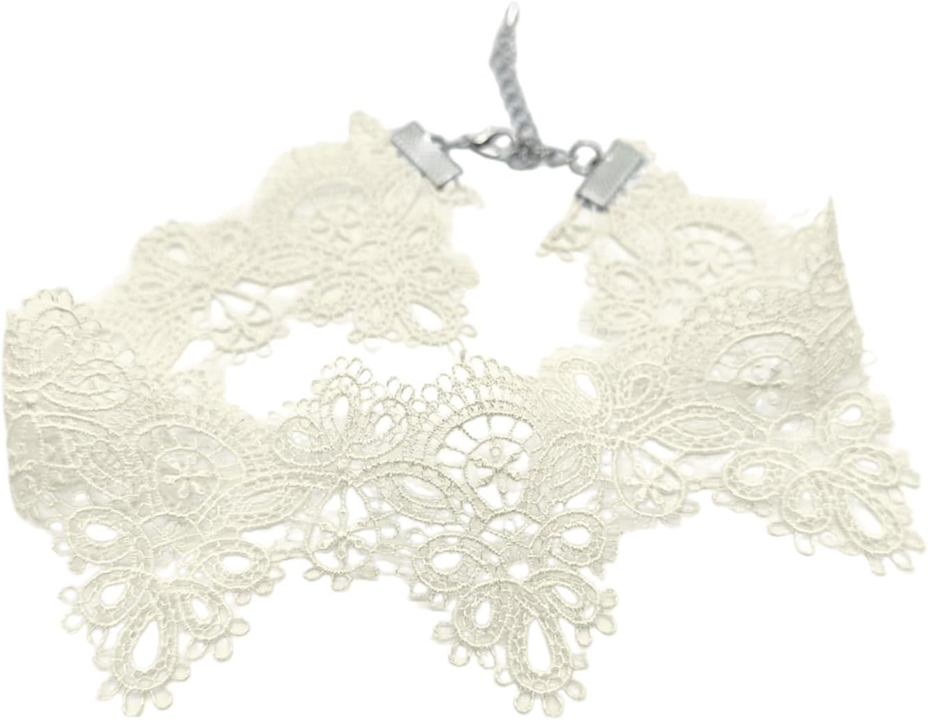Vintage Lace Choker Necklace Stylish Pendant Adjustable Length Elegant Collar for Women Fashion Jewelry Accessory