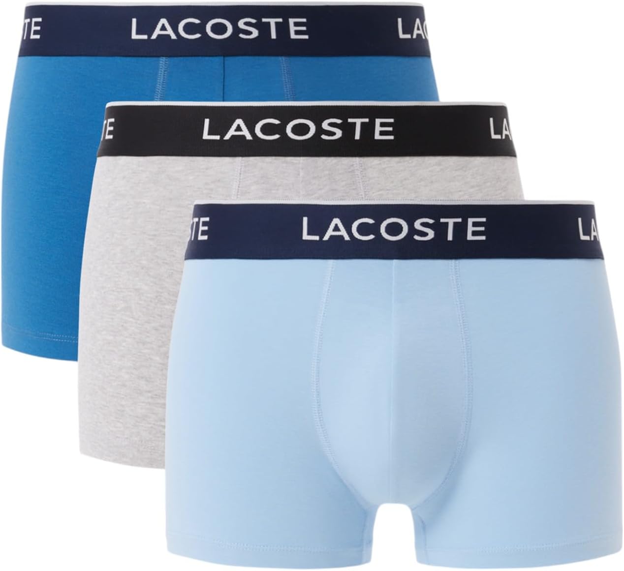 Lacoste Men's Long Stretch Cotton Jersey Boxer Brief 3-pack