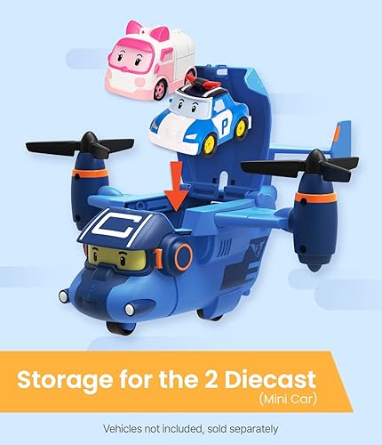 Miniatura 69 de Robocar Poli, Poke - Autos de juguete de metal, excavadora, vehículos de construcción, camión de juguete, regalos de cumpleaños para niños y niñas