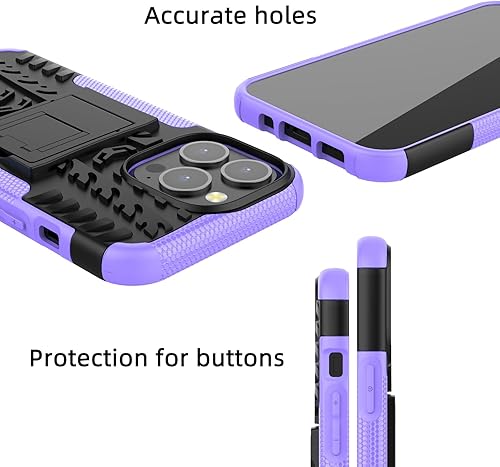Miniatura 7 de Asuwish Funda de teléfono para iPhone 13 Pro de 6.1 pulgadas con protector de pantalla de vidrio templado y soporte delgado, funda protectora