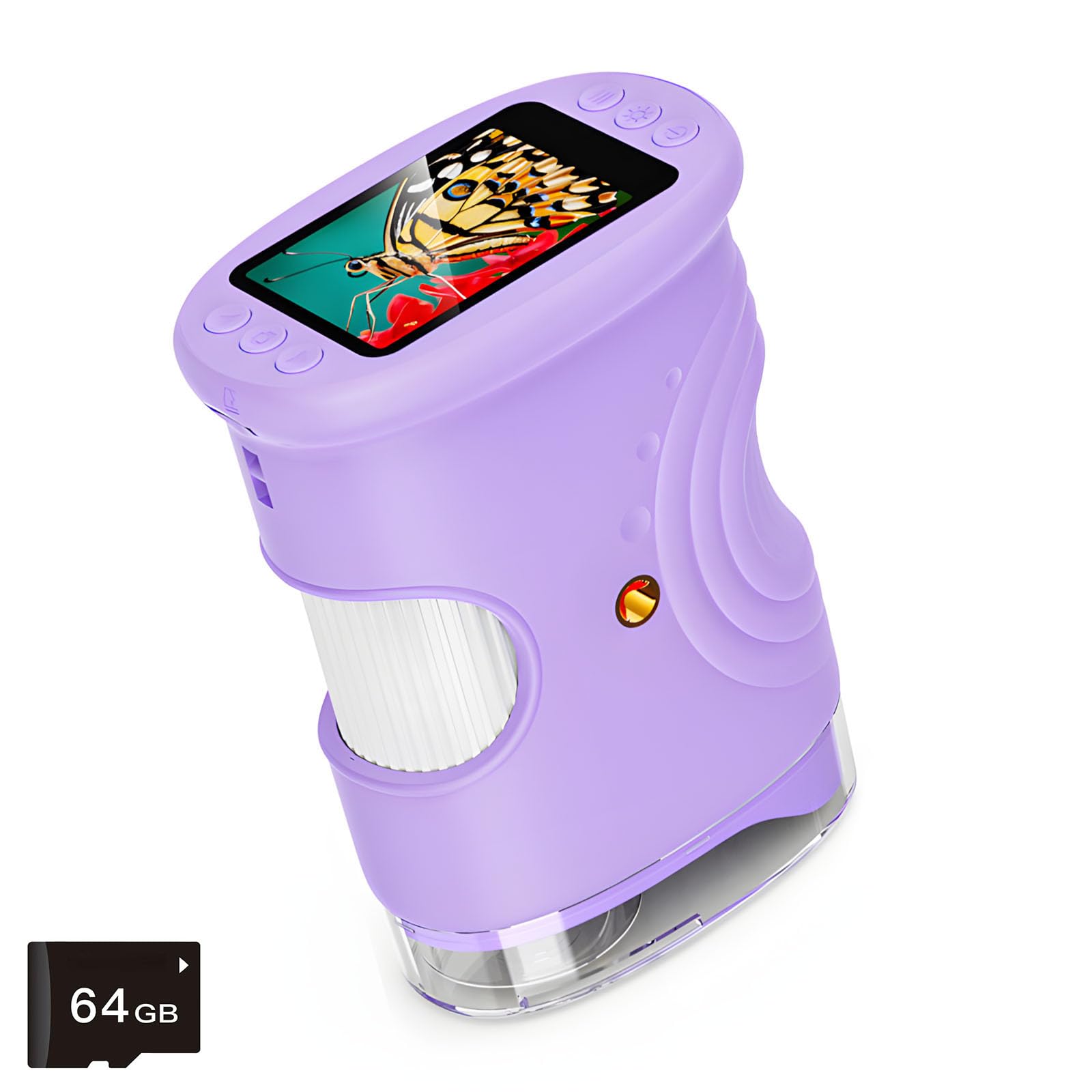 Science Toy 2Inch Color Screen Digital Microscope for Children Camera Handheld LED Magnifyings Device Handheld Digital Magnifier for Kids