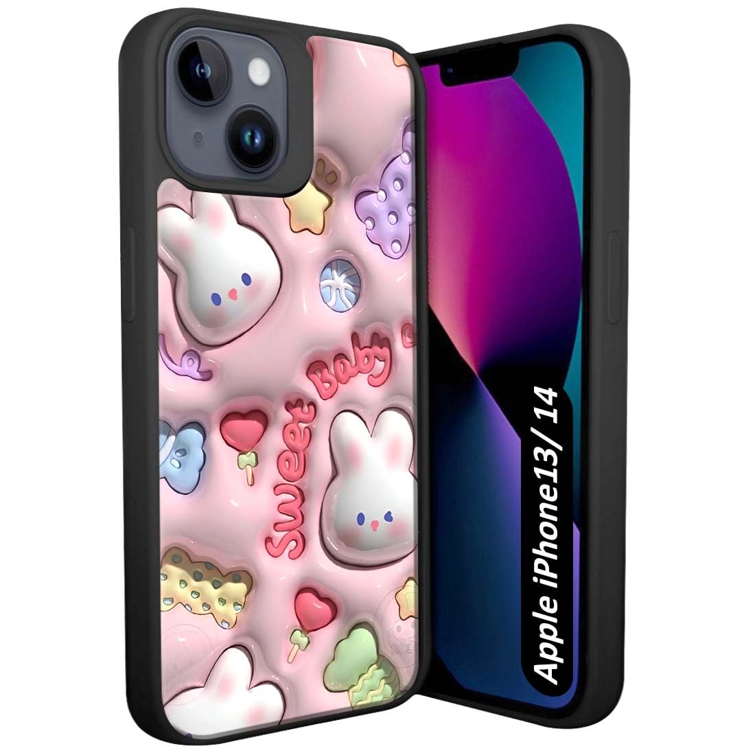 Fashionury Back Case for Apple iPhone 13 / Apple iPhone 14 Designer Hybrid Armor Shockproof Protection Hard Back Soft Sides Back Case for Apple iPhone 13 / Apple iPhone 14 (Plastic + Black TPU) -L2008 (B0D6N15T9S) Amazon Price History, Amazon Price Tracker