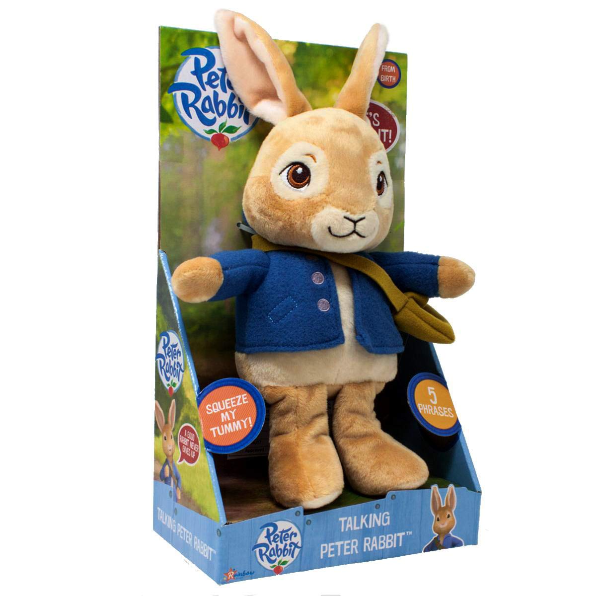 Rainbow DesignsPO1572 Beatrix Potter Peter Rabbit Talking Plush Toy, Multicolor