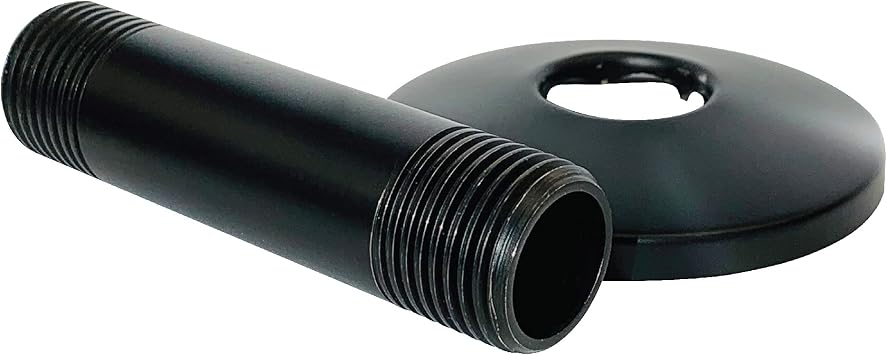 JS Jackson Supplies 3 in. Black Shower Arm for Ceiling-Mounted Rainfall Showerhead