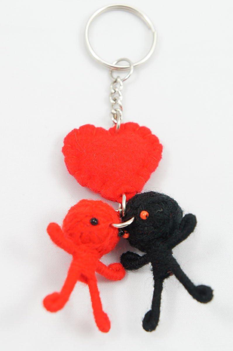 Love Couple Voodoo String Doll Keychain Office Products