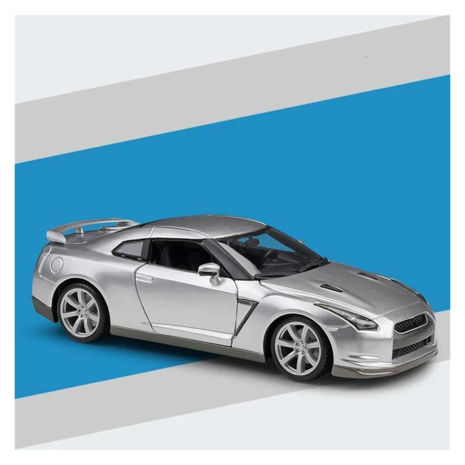 UIFCOG Die Cast Collectible Car Model 1:18 For Nissan For GT-R R35 2009 Car Model Alloy Diecasts Vehicless(Silver)