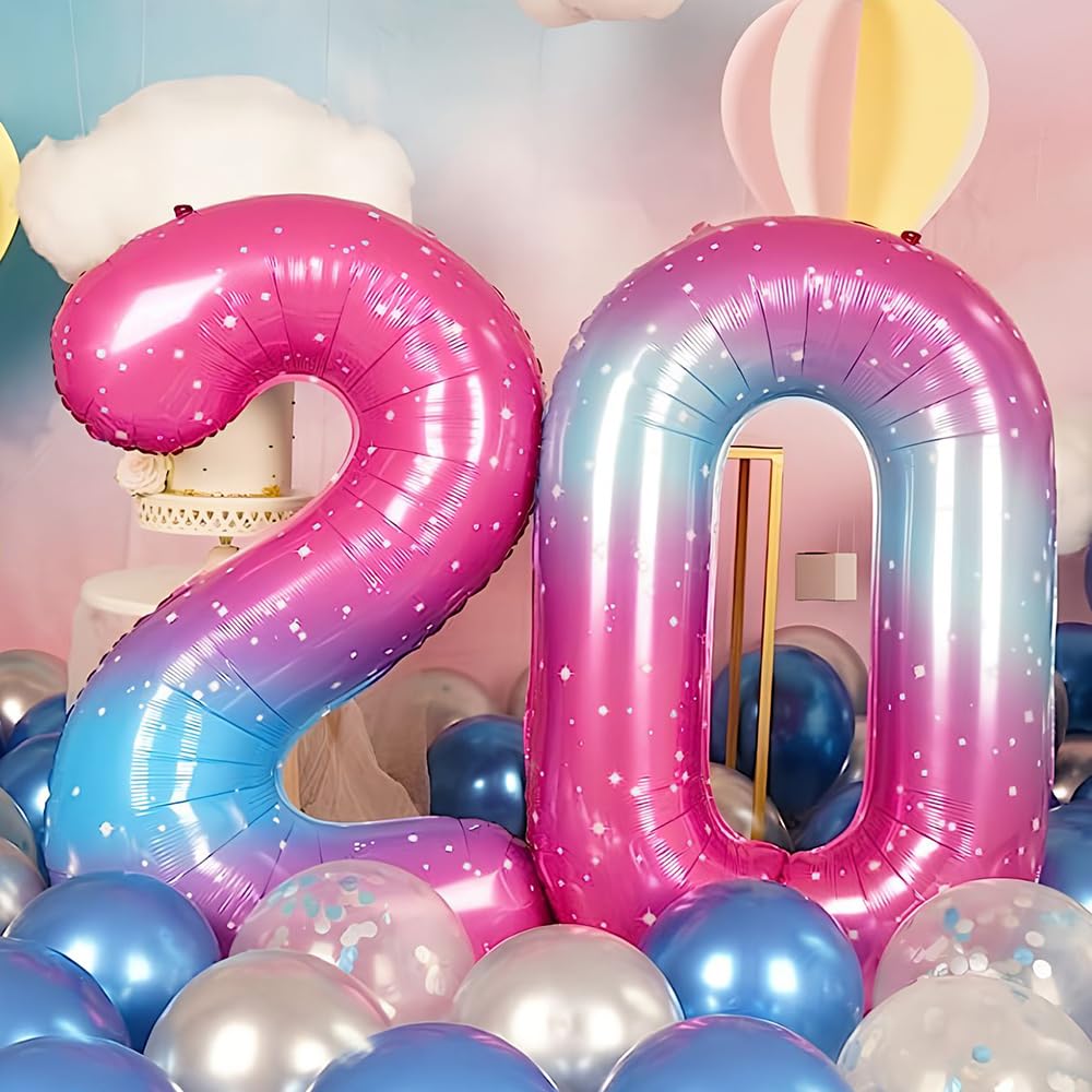 Foil Globo Número 5 Azul 40" (101cm), Inflable Helio o aire, Gigante Numeros 0-9, 10-19, 20-29, 30-100, Grande Globos Decoración para La Boda Aniversario y Cumpleaños Fiestas — view 168