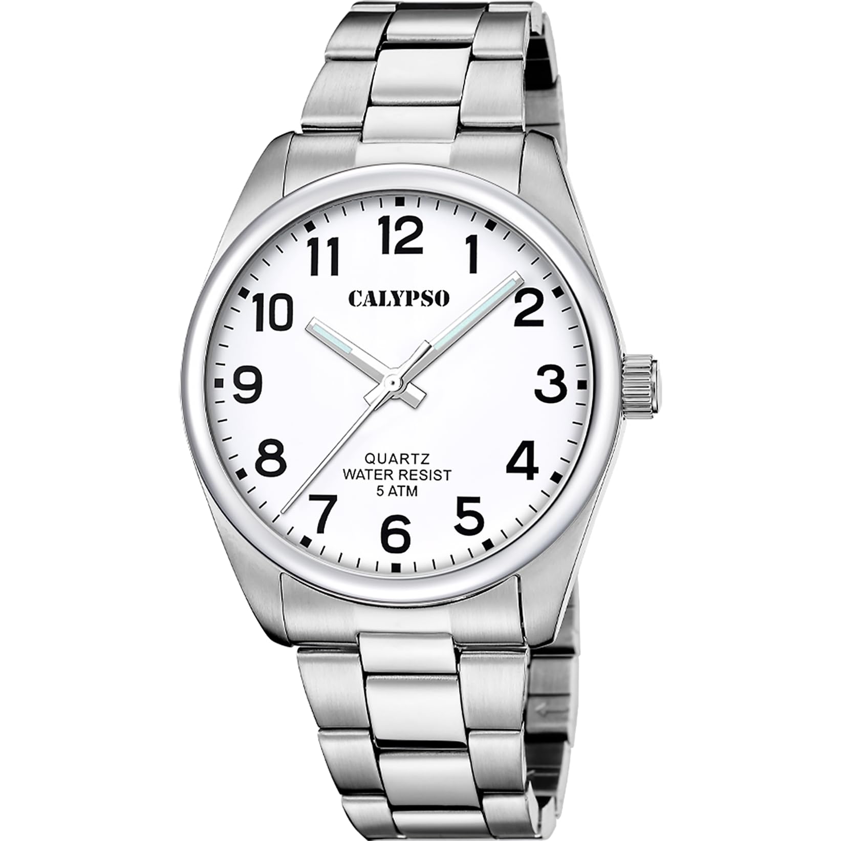 Calypso Mens Basic White Stainless Steel Watch K5862/1