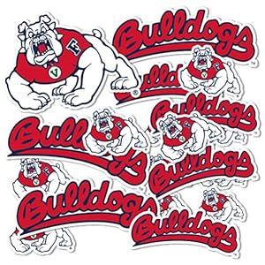 Fresno State Sticker California State University Bulldogs Cal State Stickers Vinyl Decals Laptop Water Bottle Car Scrapbook T1 (Type 1-1)