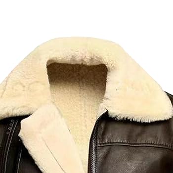 Amazon.com: Men's Fur Collar Leather Jacket Faux Leather