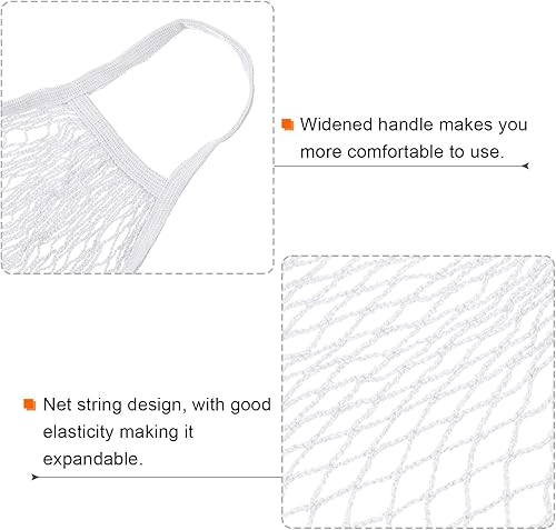 Vista 4 de MECCANIXITY Bolsa de malla de algodón reutilizable lavable malla malla bolsa organizador para frutas y verduras compras