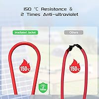 Vista 2 de Conectores solares de Bateria Power 30A en Y-Rama, cable adaptador paralelo de panel solar, conectores de cable de panel solar en par para panel