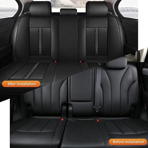 Miniatura 6 de AOMSAZTO Funda de asiento de automóvil, compatible con Chevrolet Cruze 2011-2019, funda de cojín de cuero para automóvil, juego completo de 5 fundas