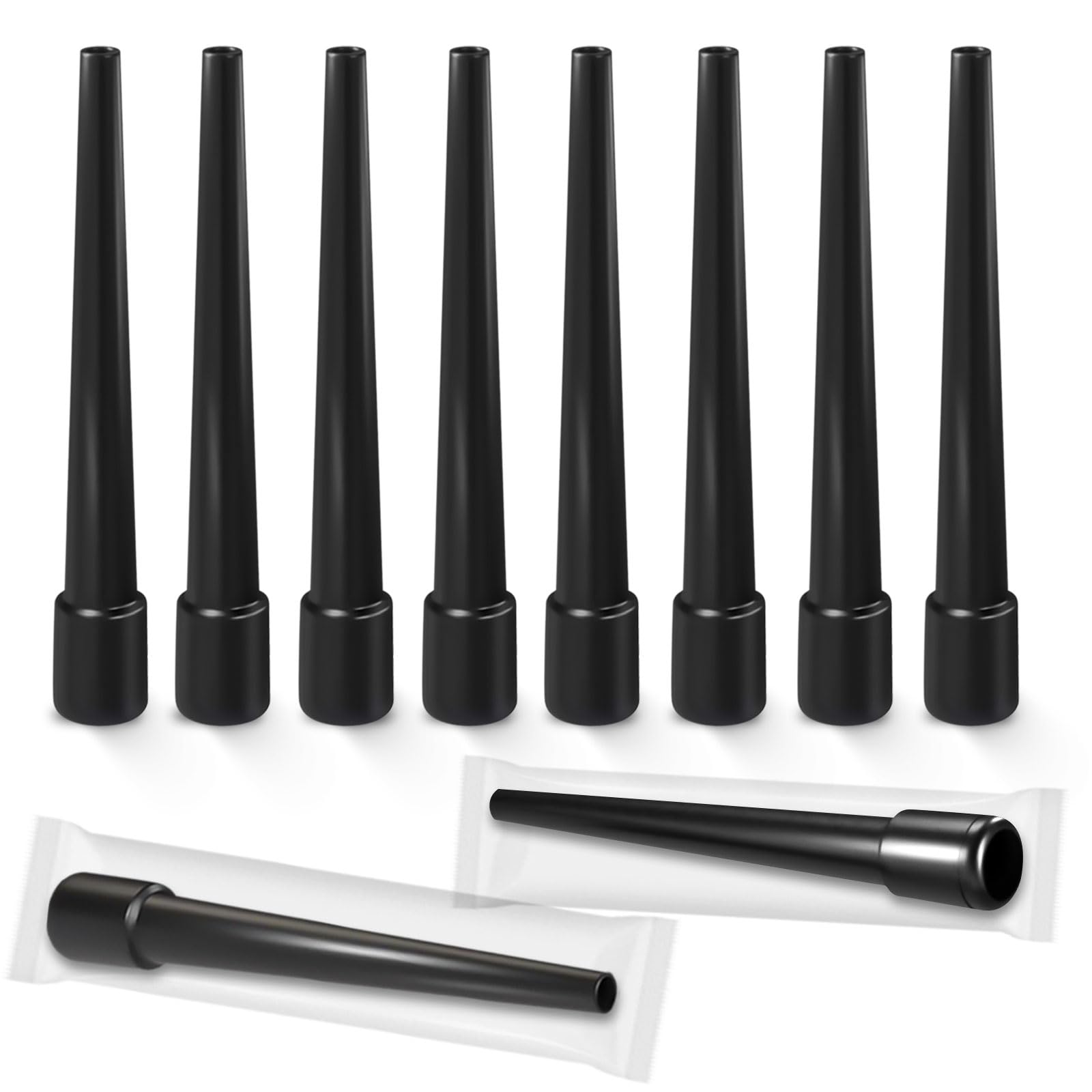 100 Disposable Hookah Tips - Glow In Dark Neon Colors, BPA-Free Plastic Mouthpieces