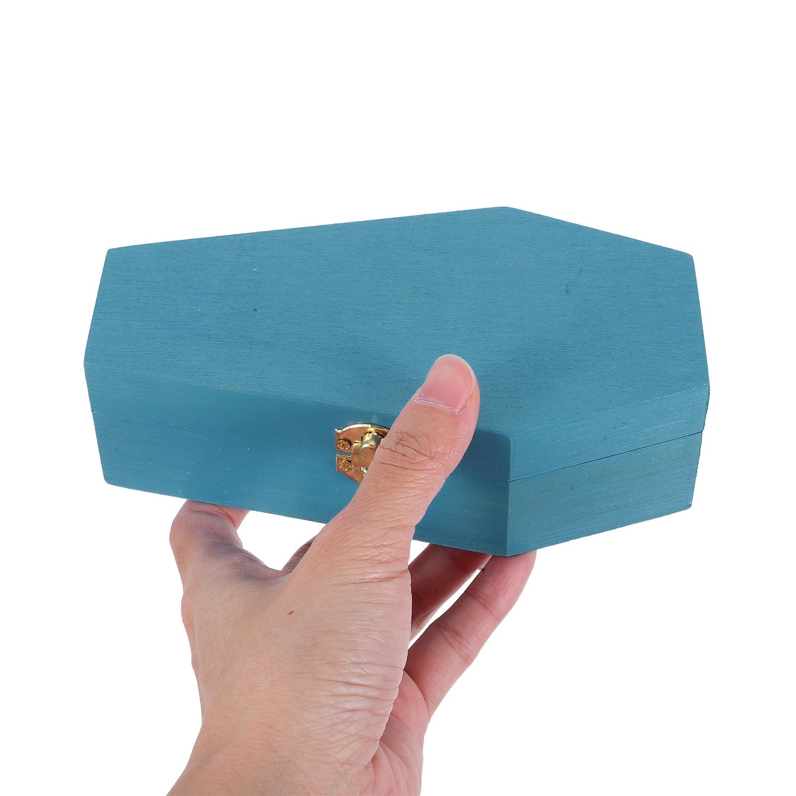 POPETPOP 2 joyeros de madera con forma de ataúd, contenedor de dulces de