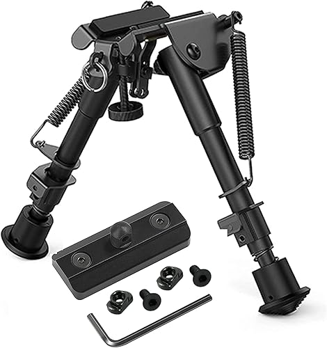 360 Tacitcal MLok - Adaptador para bípode de aluminio de perfil bajo Harris, estilo Stud bipod color negro