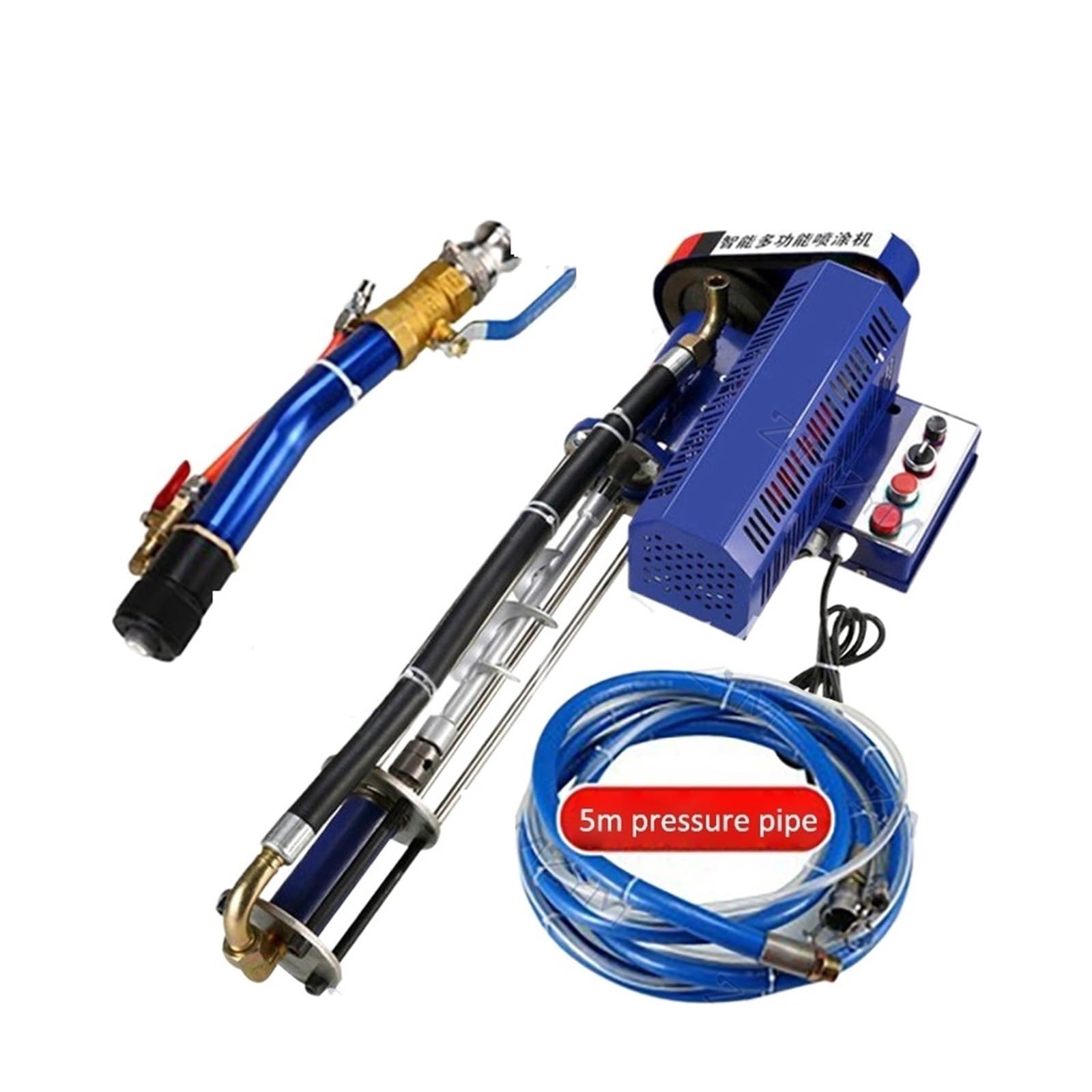 2800W Multifunzionale Stucco in Polvere Cemento Malta Poliuretano Rivestimento Impermeabile Lattice Parete Esterna Pietra Vernice Spray Macchina Per uso fai da te(Straight gun)
