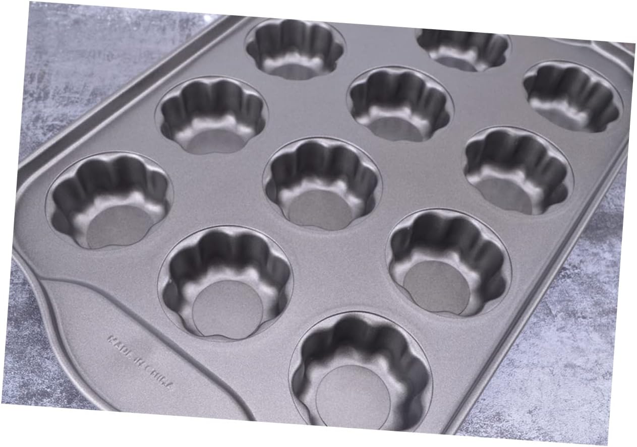 Cavity Flower-shaped Non-stick Baking Pan for Tarts Easy Demoulding Removable Bottom for Muffins Pies and