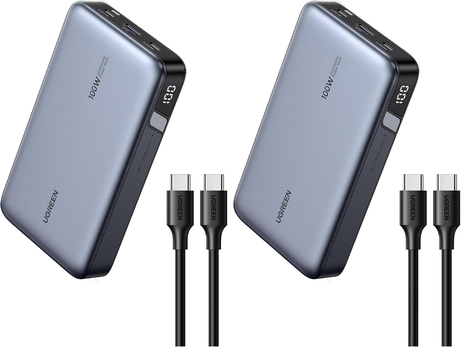Nexode 100W 20000mAh Power Bank, PD Fast for MacBook (Pack of 2)