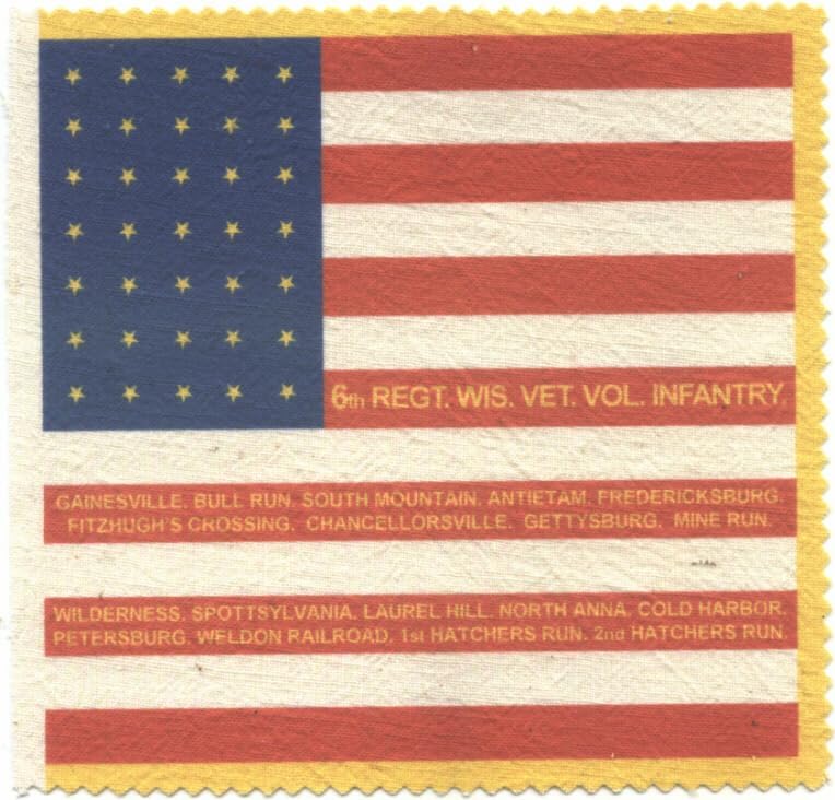 Framed, 35 Star, Civil War American Flag......6th Wisconsin Infantry