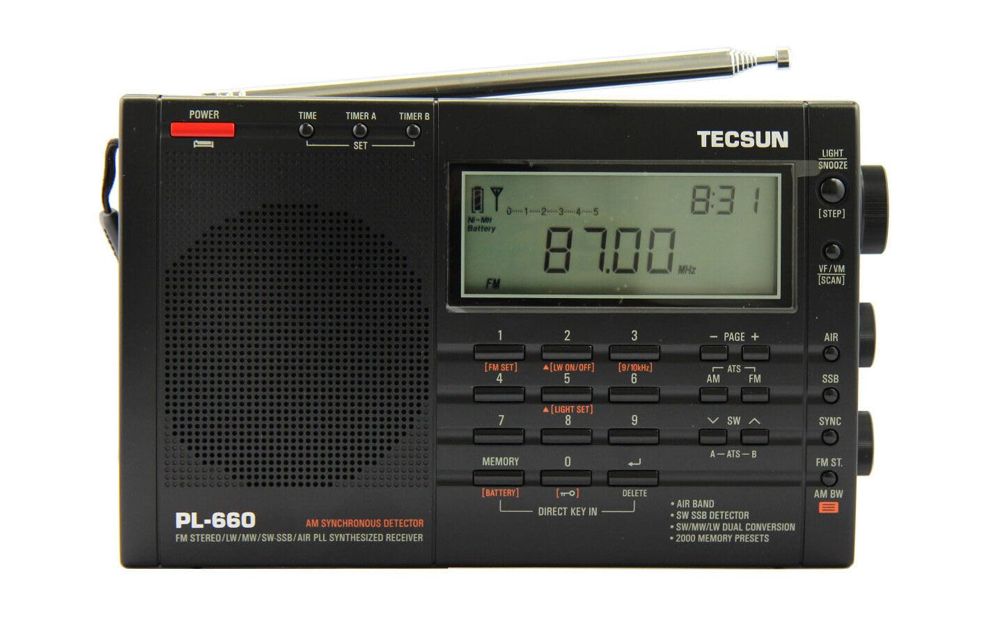 ラジオ・コンポ TECSUN PL-660 TECSUN PL-660 Dual Conversion Portable Digital Radio FM Stereo/MW