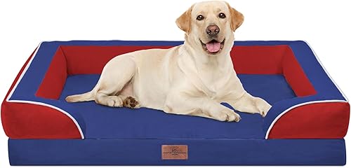 Miniatura 139 de Comfort Expression - Cama ortopédica perros pequeños, 20 x 14 pulgadas, impermeable, espuma soporte cartón de huevo, cojines extraíbles, sofá con