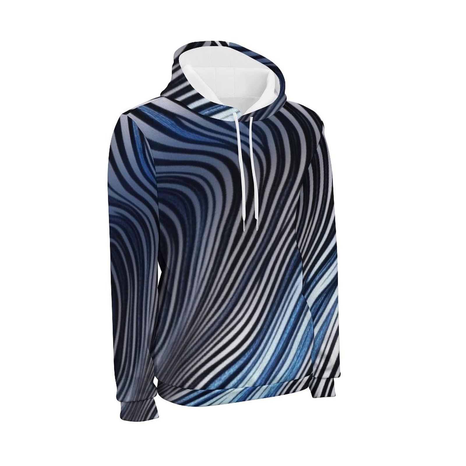 Felpa con cappuccio da uomo con stampa viola 3D Set Casual Pullover tuta