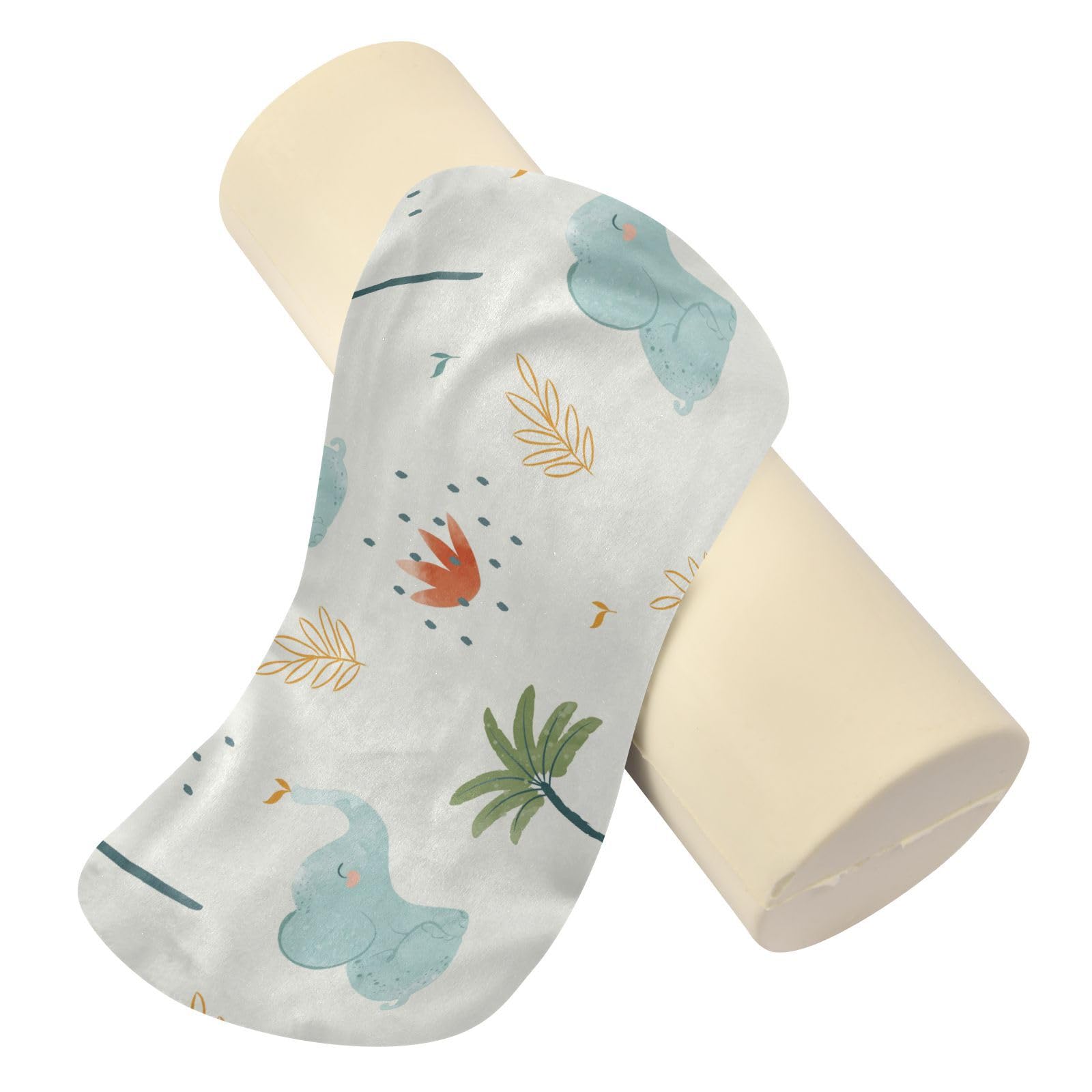 3dRose 16x16 inch Pillow Case - Pattern of a Cute Baby Gray African Elephant Animal Art. Creative Studios - Safari Animals