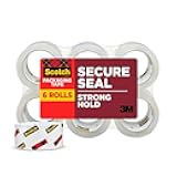 Secure Seal Packaging Tape, Packing Tape for Shipping and Moving, 1.88 in x 54.6 yd, 6-Pack