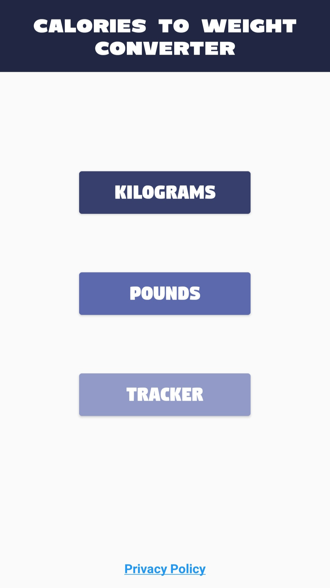 Calories to Weight Converter and Tracker App on the Amazon Appstore
