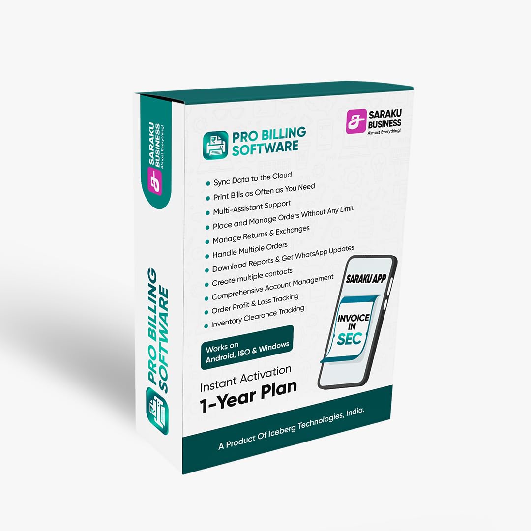 Saraku Business - Pro Billing Plan, 1-Year Plan | Cloud-Based Business Management | Multi-Assistant Support | Compatible with Android, iOS & Windows | (Email Delivery) Instant Activation-image-5
