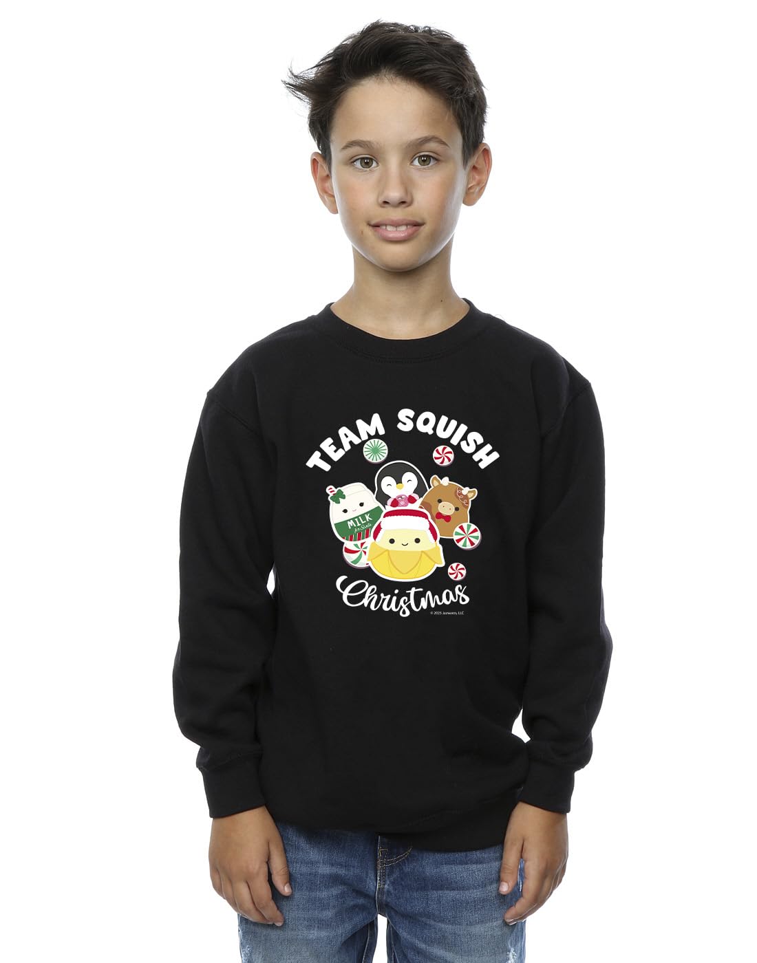 Absolute Cult Boys Black Squishmallows Team Squish Sweatshirt 12-13 Years