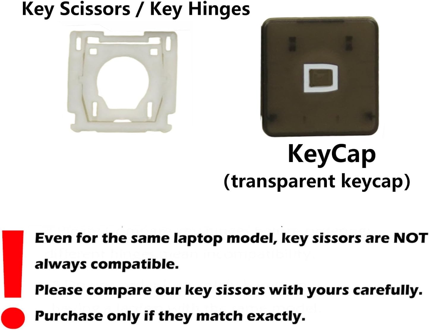 Laptop Replacement Keys Keycaps Scissor Clips Hinges for MSI Vector 16/17 - HX A13V/ A13VHG/ A14V/ A14VFG/ A14VGG/ A14VHG/A14VIG; Vector GP68 GP68HX GP78 GP78HX Laptop (D KeyCap and Hinge) image 4