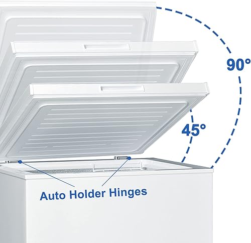 Miniatura 7 de Congelador profundo de 5 pies cúbicos para congelador de pecho pequeño listo para garaje de 5.5 pies cúbicos SMETA - Congelador de 5 pies cúbicos