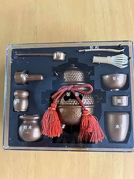 お茶道具まとめての1部・茶釜です Amazon.co.jp: ミニチュア お茶道具一式 茶釜、抹茶茶碗、茶筅