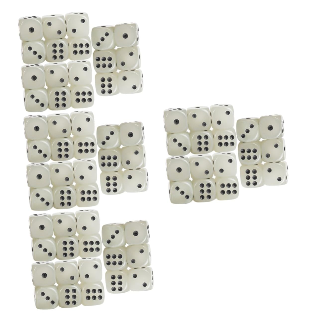 TOYANDONA 72piezas Dados Acrílicos Brillantes De Caras para Mesa y Enseñanza Matemática Dados Luminosos Tablero