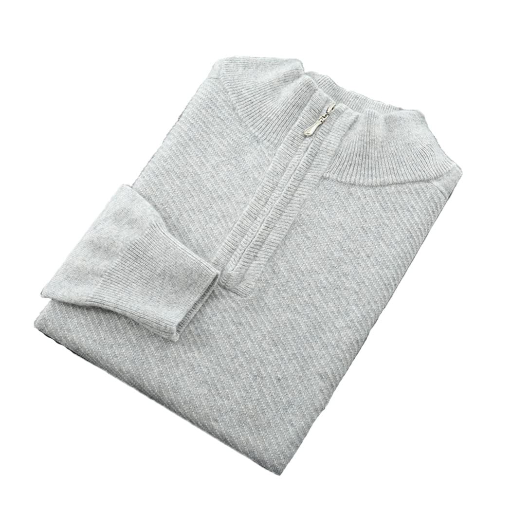 Pull homme col demi-ouvert en cachemire idéal pour un style décontracté - 7