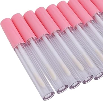 20pcs Empty Lip Gloss Tubes Containers, Refillable Clear Mini Lip Balm Bottles with Wand Brush for DIY Lip Gloss, Leak Proof and Portable Cosmetic Jars