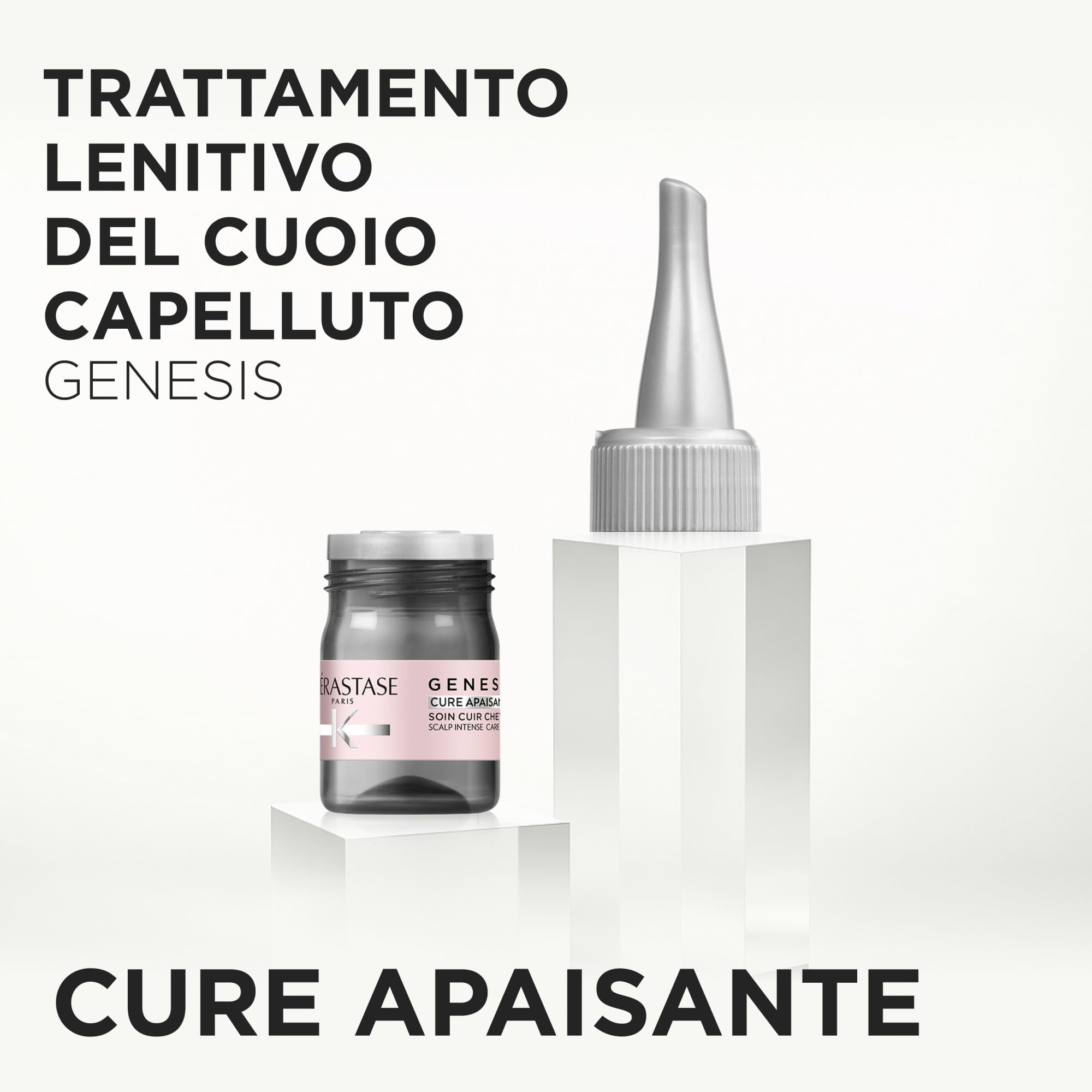Kérastase, Genesis, Trattamento Lenitivo Anticaduta Temporanea, Fiale Senza Risciacquo, Per Discomfort della Cute, Cure Apaisante, 10x6ml