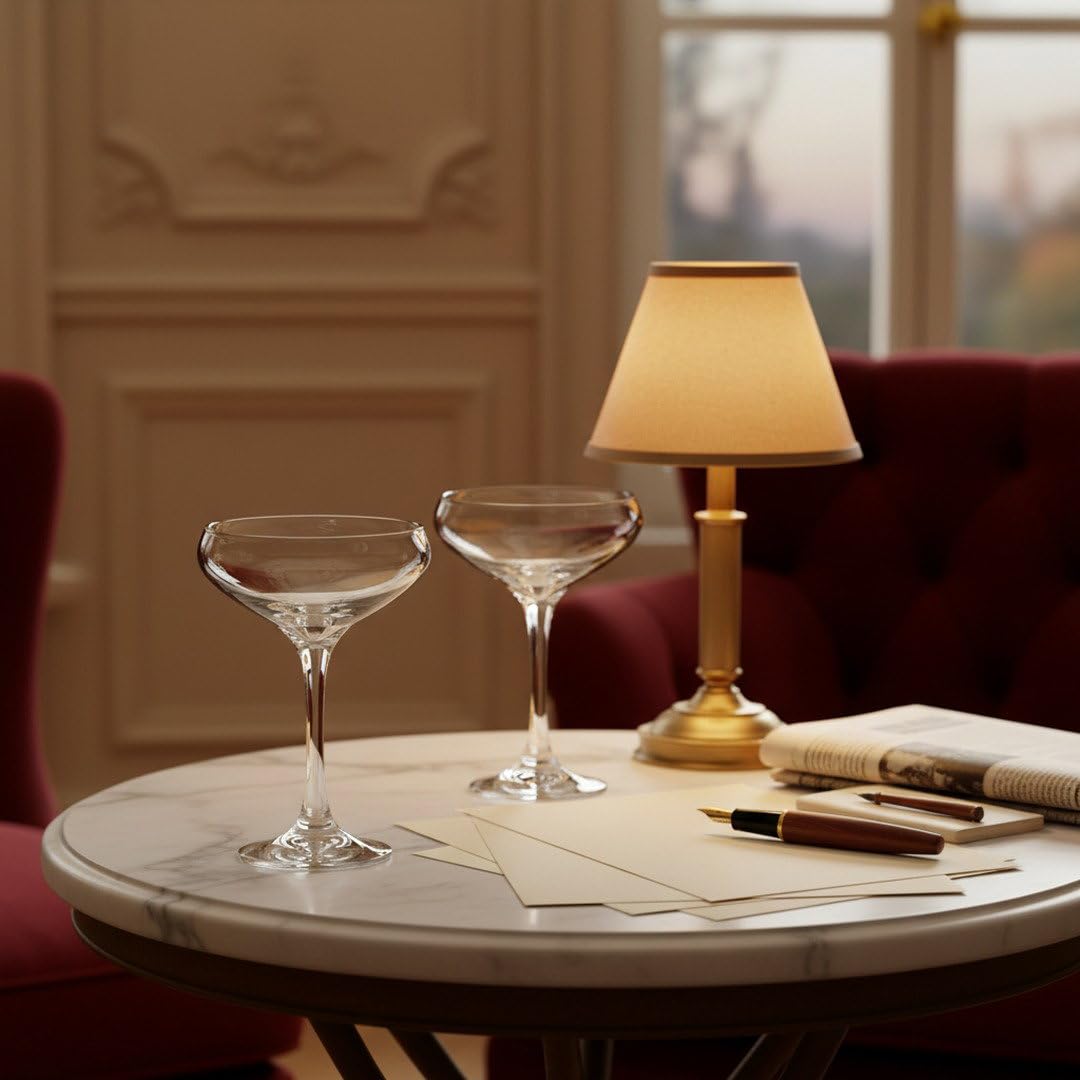 Algonquin Round Table Cocktail Glasses - Vintage Set -9