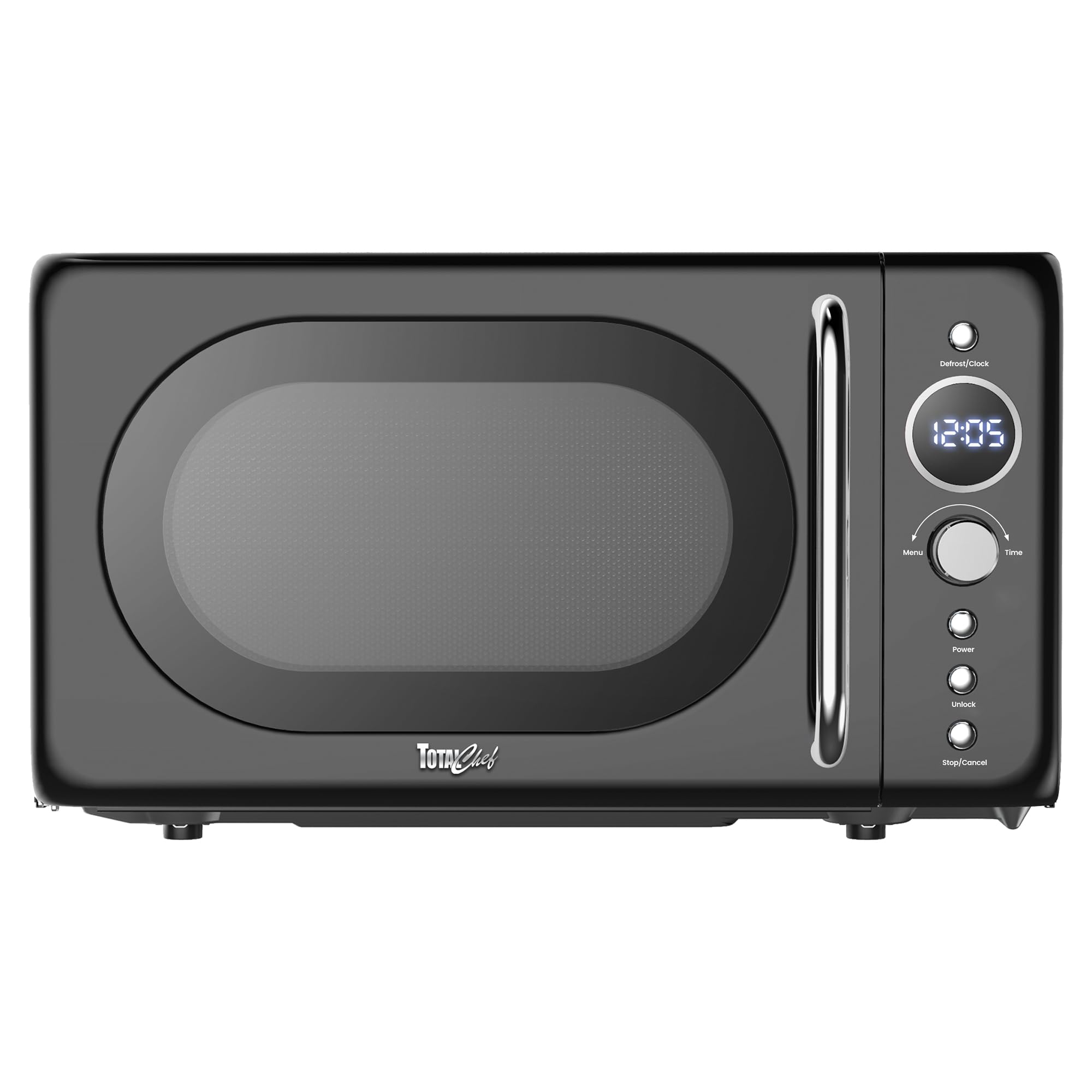 Total Chef Retro Microwave Oven 20L 0 7 Cu Ft Quick Start Defrost By Weight Time 8 Pre-set