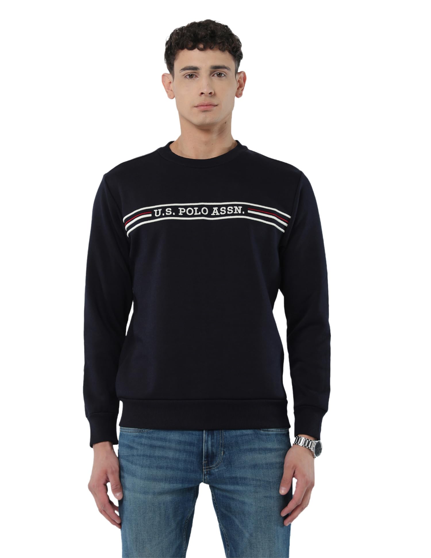 u.s. polo assn. U.S.Polo Association Men's Brand Embroidered Regular Fit Sweatshirt-picture-34