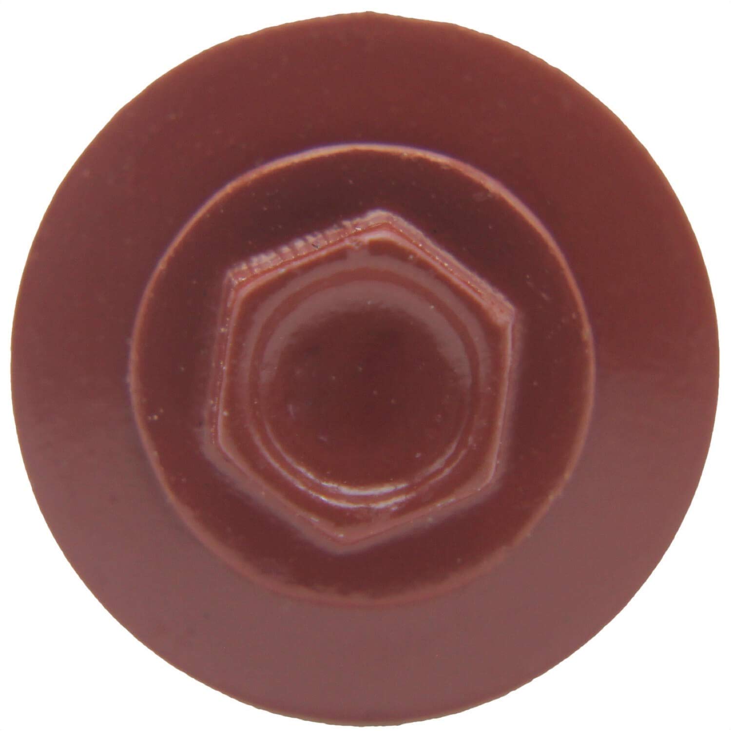 Viti per coperture metalliche: (250) 12 x 2" vite per tetto in lamiera esagonale rossa ReGrip Vite per tetto in lamiera