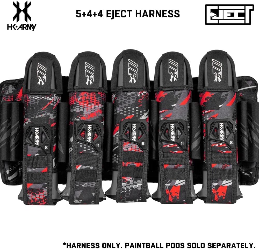 HK Army 5+4 Eject Paintball Harness Pod Pack - Scorch