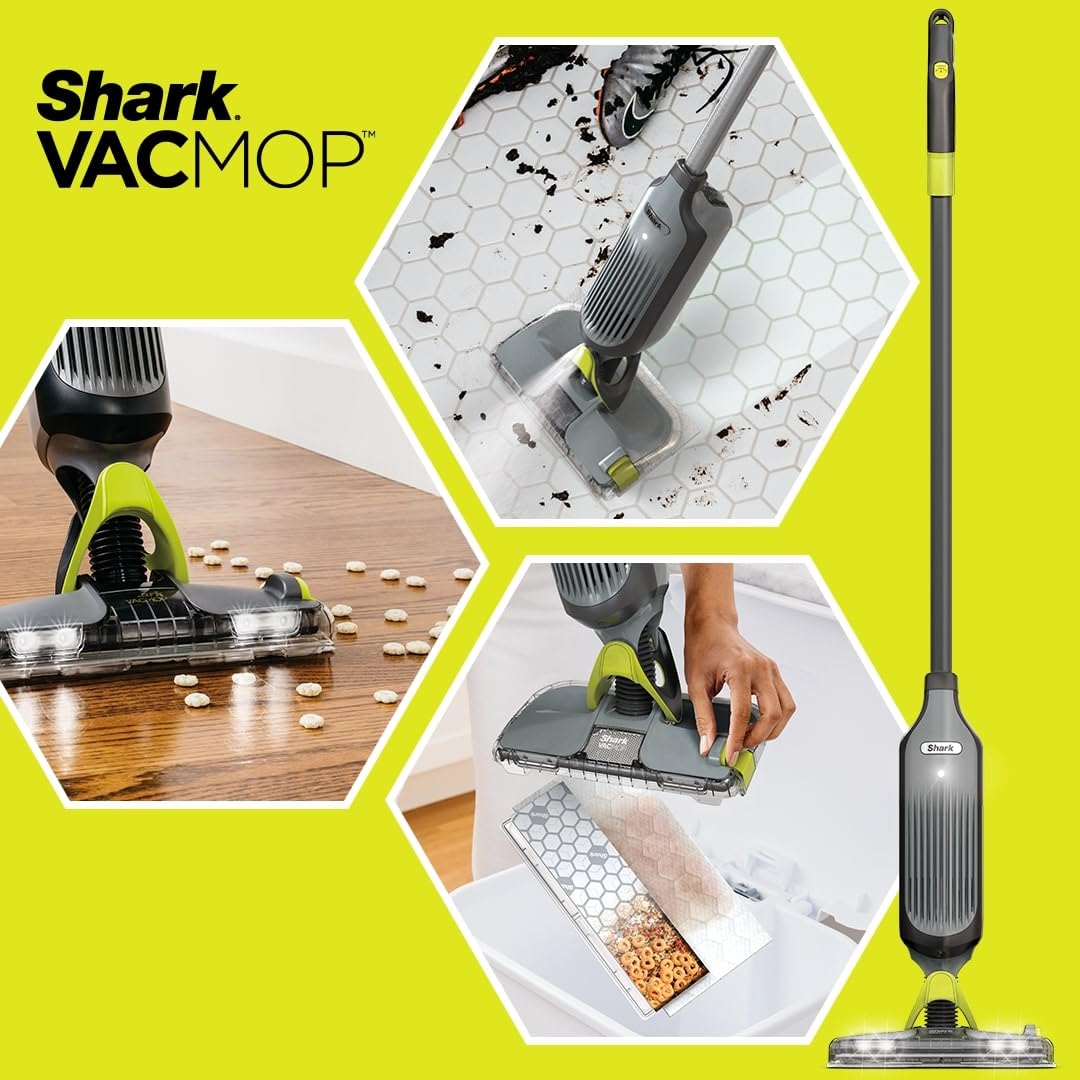 Shark VACMOP - Recambios, compatibles con VM252 y VM180, eliminación sin Contacto, para Uso en Todas Las Piedras Selladas, Madera Dura, Laminado y Azulejos, número Total, VMP46, Blanco, 46