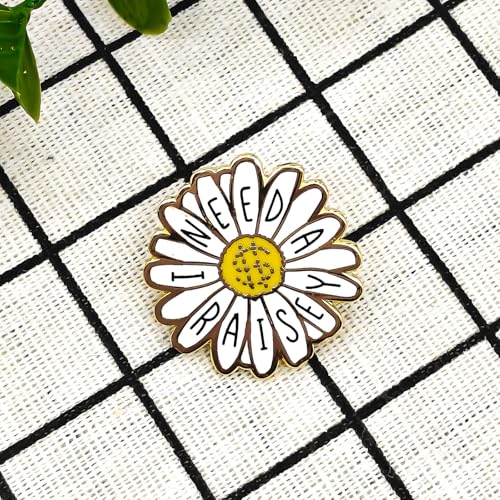Image of I Need A Raisey Enamel Pin - Flower Series | Premium Enamel Pin - Statement Lapel Pin - Plated Badge for Clothing, Bags, Hats, Jackets, and Lanyards